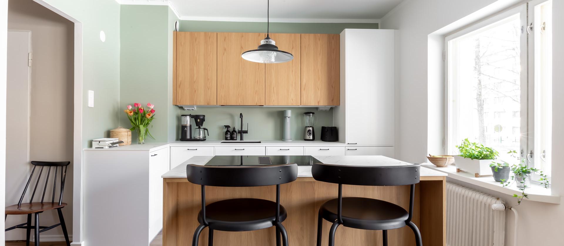 Puustelli saareke keittiö mdf suorakeilaus tammiviilu