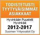 Tyytyväisimmät asiakkaat -sertifikaatti Hyvinkää