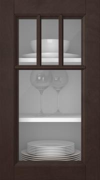 Koivuovi, Woody, PP25KA, Tummanruskea (clear lasi)