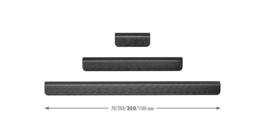 Flapp, harjattu musta