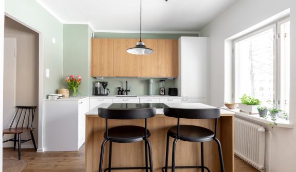 Puustelli saareke keittiö mdf suorakeilaus tammiviilu